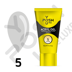 Acryl Gel - Без ТРО YOU POSH 15 ml. №5 - Прозорий acrylposh1505 фото