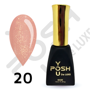 Cover Base - Без ТРО YOU POSH 12 ml. №20 - Світло-бежева з золотим шимером baseposh12020 фото