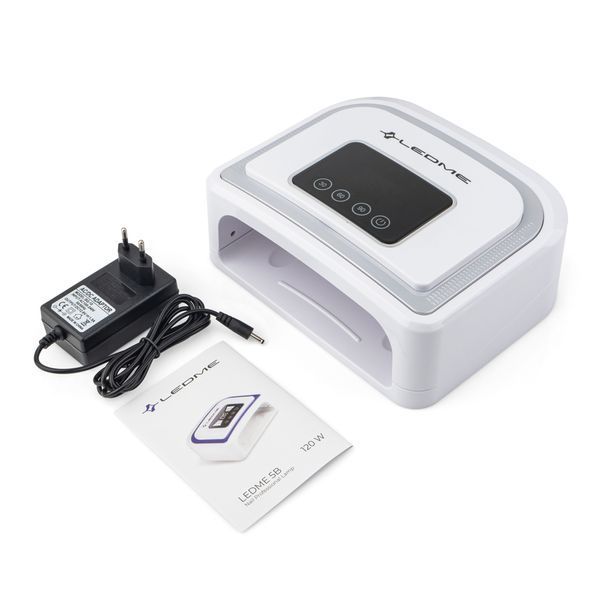 Лампа для манікюру LEDME 5В 120W SILVER з акумулятором ledme5Bs фото