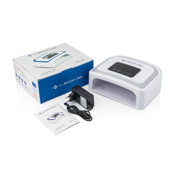 Лампа для манікюру LEDME 5В 120W SILVER з акумулятором ledme5Bs фото