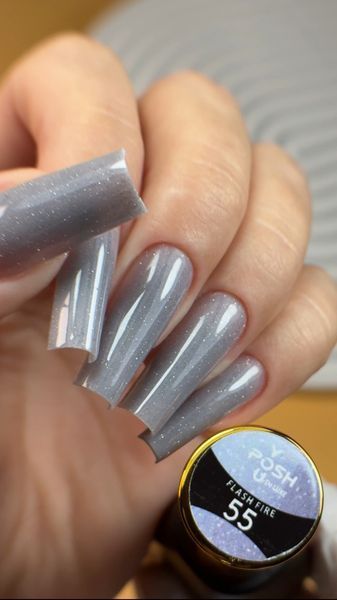 Cover Base - Без ТРО YOU POSH (50 ml). №55 - Світла сіра світловідбиваюча baseposh50055 фото
