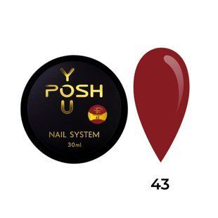Cover Base - Без ТРО YOU POSH (30 ml). №43 - Світла бордо (Вітражна) baseposh30043 фото