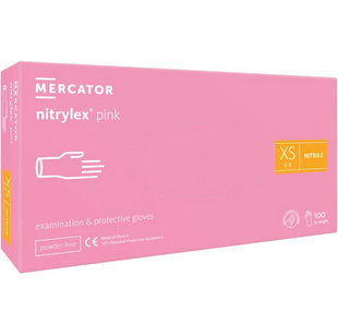 Рукавички нітрилові (рожеві) NITRYLEX (3,5 г) 100шт XS 8720249904345 фото
