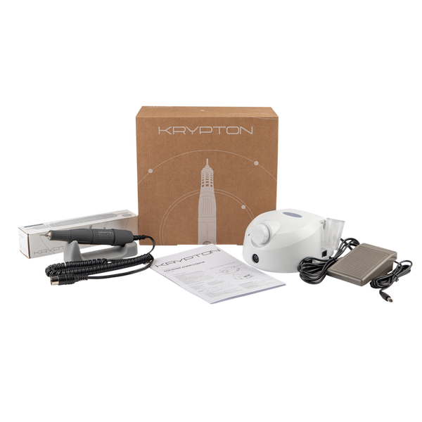 Фрезер KRYPTON XPS-400 WHITE/PURPLE на 65 вт. та 40000 об. для манікюру та педикюру kryptonxps-400p фото