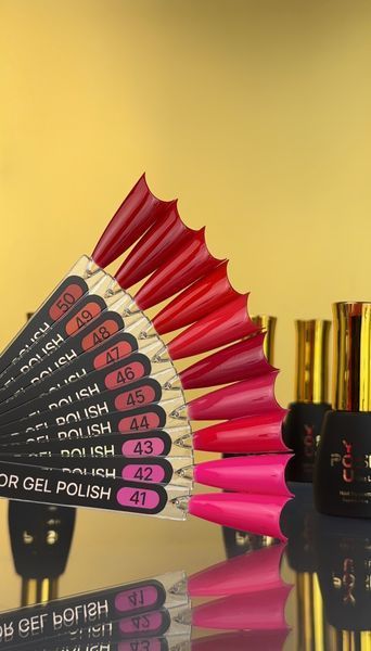 Гель лак - Без ТРО YOU POSH (7 ml). №45 - Малиново-червоний colorposh45 фото
